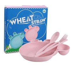 Wheat Straw Peppa Pig Plate for Toddlers