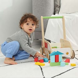 Classic World – Baby Walker with Building Blocks