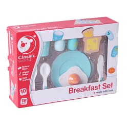 Classic World – Pretend & Play – Breakfast Toy Set – 10pcs